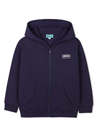 Kenzo Çocuk Lacivert Kapüşonlu Sweatshirt 12 Yaş -1