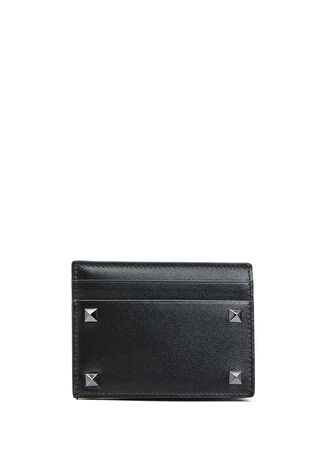 Valentino Garavani Erkek Rockstud Siyah Kadın Deri Kartlık -1