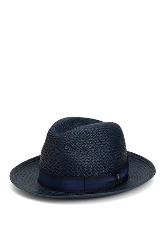 Borsalino Erkek Lacivert Hasır Şapka 58 -1