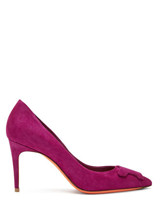 Santoni Kadın Mor Deri Stiletto 39 Uk -1