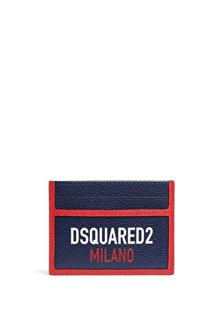 Dsquared2 Erkek Mavi Kırmızı Deri Kartlık -1