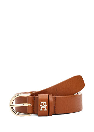 Tommy Hilfiger Kadın Essential Taba Deri Kemer Kahverengi 85 -1