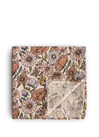 Mushie Retro Flowers Organik Müslin Örtü Kundak -1