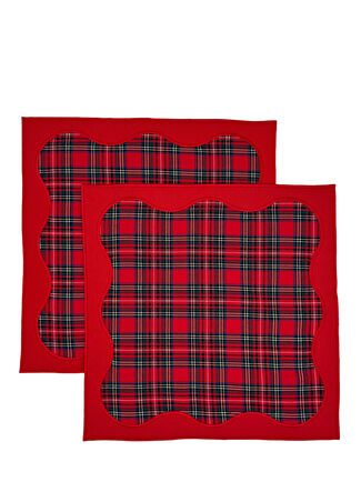 Matis Home Line Kırmızı Ekose 2 Li Nora Peçete Seti 40 X Cm -1
