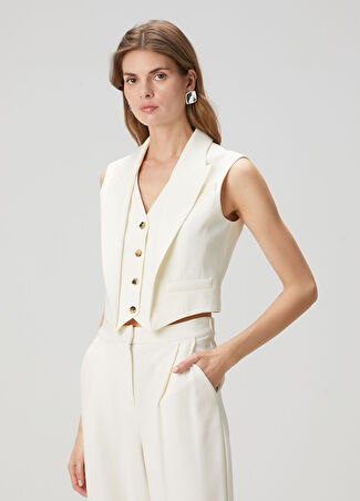 Mcqueen Kadın Yün Yelek Bej 40 It