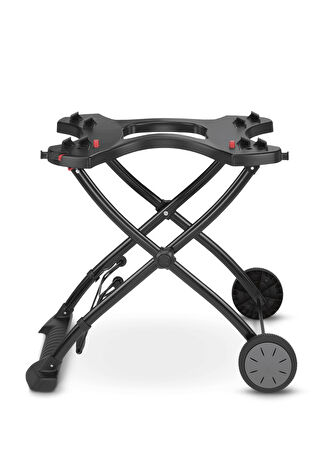Weber Q 1000 / 2000 1400 Ve 2400 İçin Tekerlekli Barbekü Standı Siyah -1