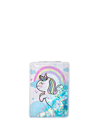 Mini & Kids Unicorn Rainbow Mavi Çift Yönlü Kız Çocuk Ayna - 1
