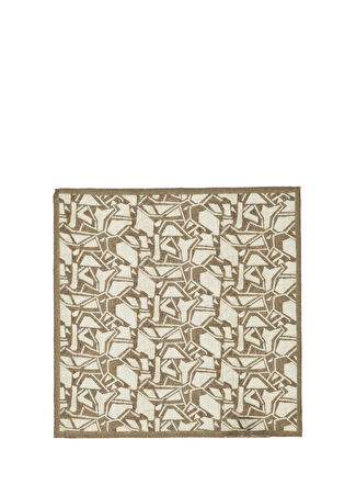 Beymen Collection Collection Erkek Kahverengi Krem Keten Poşet Mendil