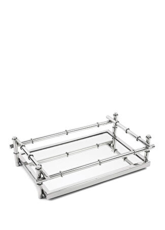 Mikasa Moor Aynalı Metal Gümüş Rengi Dikdörtgen Tepsi -1