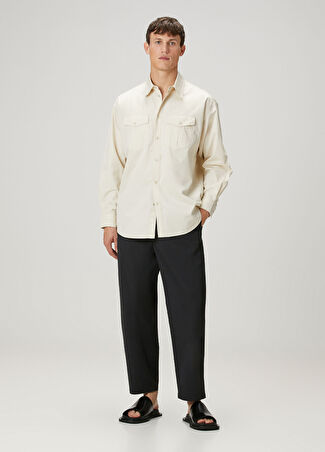 Lemaire Erkek Gri Pantolon 46 It