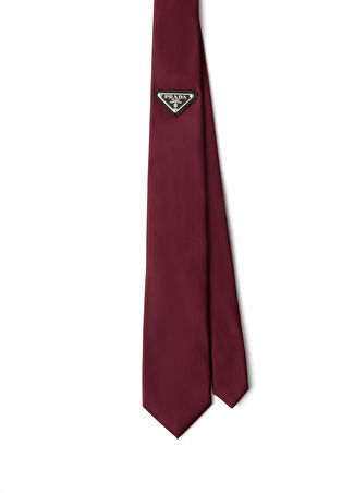 Prada Erkek Re-nylon Bordo Gabardin Kravat R150 -1