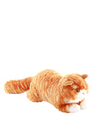 Animals Of The World Çocuk Yatan Kahverengi Tekir Kedi Peluş Oyuncak 34 Cm -1