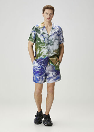 Balmain Erkek Colorblocked İpek Bermuda M