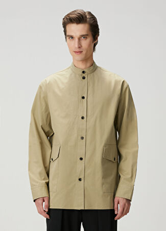 Bottega Veneta Erkek Haki Gömlek Gri 48 It