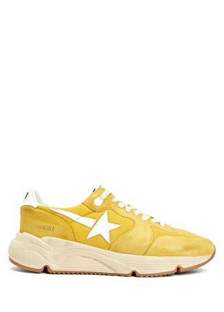 Golden Goose Erkek Running Sole Sarı Beyaz Deri Sneaker 43