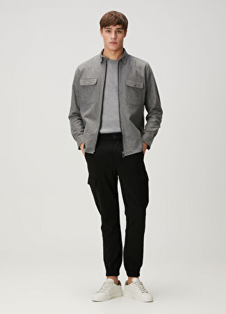 7 For All Mankind Erkek Siyah Kargo Chino Pantolon 31 It -1