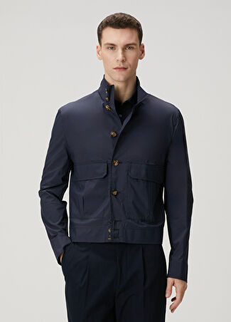 Brunello Cucinelli Erkek Lacivert Dış Gömlek 54 It