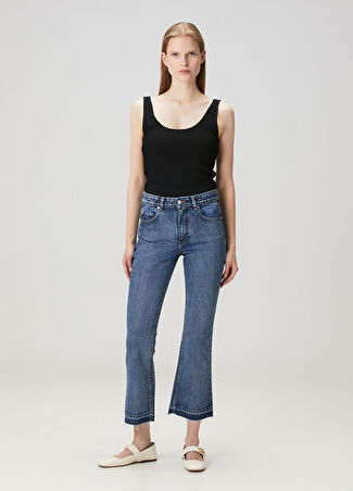 Red Valentino Kadın Mavi Jean Pantolon 36 It