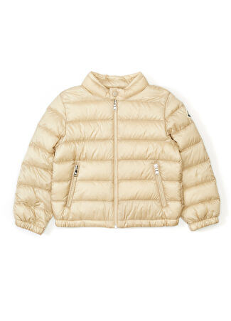 Moncler Erkek Çocuk Bej Logo Detaylı Ceket 2 Yaş -1