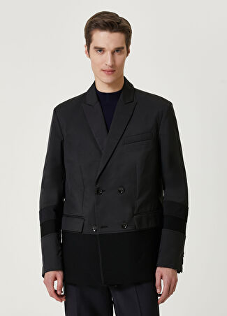 Valentino Erkek Siyah Kruvaze Ceket 52 It