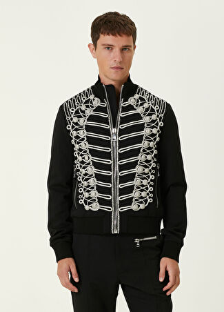 Balmain Erkek Siyah 3d İşlemeli Mont 48 It