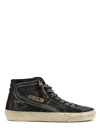 Golden Goose Kadın Slide Siyah Deri Bilek Boy Sneaker 40