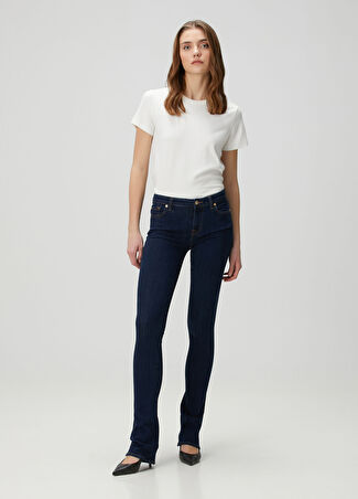 7 For All Mankind Kadın Stacked Skinny Lacivert Jean Pantolon 26 It