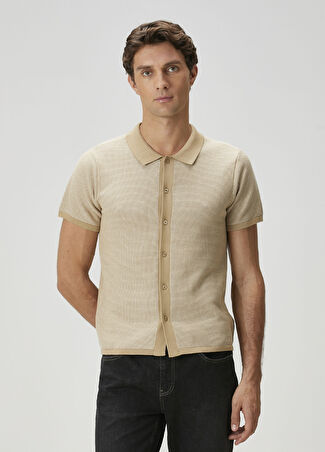 Guess Erkek Bej Polo Yaka Triko M