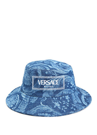 Versace Kadın Mavi Desenli Şapka 59