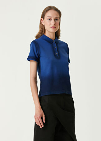 Loewe Kadın Mavi Degrade Polo T-Shirt Xs