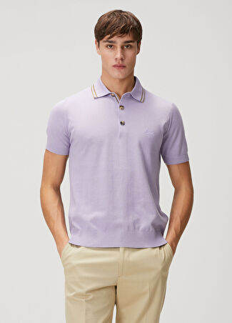 Etro Erkek Polo Yaka Kısa Kollu Triko Mor L