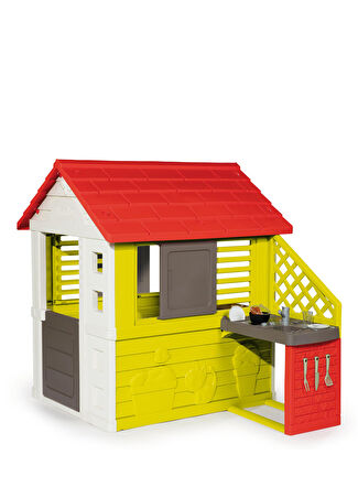 Smoby Çocuk Mutfaklı Doğa Oyun Evi -1
