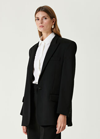 Stella Mccartney Kadın Siyah Yün Ceket 40 It