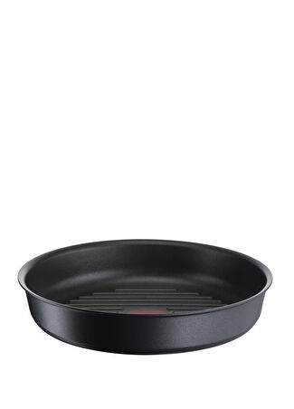 Tefal Ingenio Mix 1x Titanyum İndüksiyon Tabanlı Yuvarlak Izgara Tava Siyah -1
