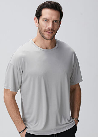 Network Erkek Gri Modal Karışımlı T-Shirt S