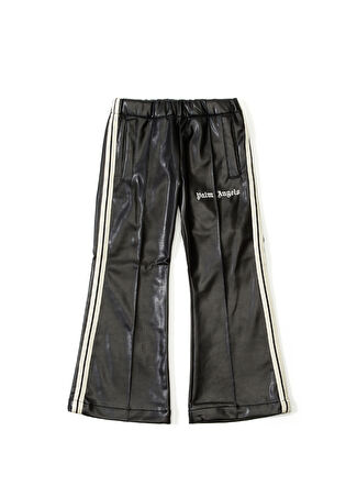 Palm Angels Kız Çocuk Siyah Beyaz Şeritli Pantolon 4 Yaş