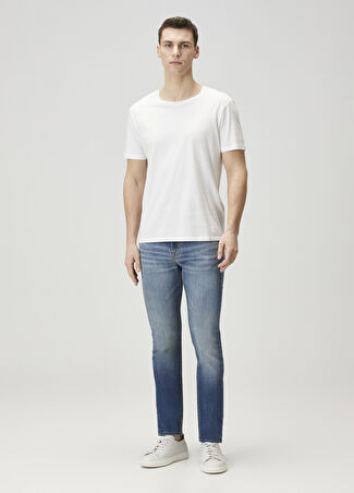 7 For All Mankind Erkek Skinny Fit Airweft Paxtyn Mavi Jean Pantolon 34 It -1