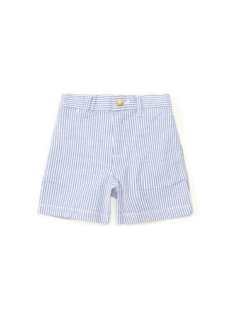 Polo Ralph Lauren Bebek Mavi Çizgili Erkek Şort 18 Ay -1