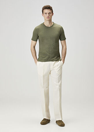 120% Lino Erkek Keten Pantolon Bej 54 It