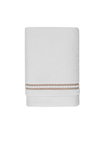 Soft Cotton Chain Bej Pamuklu Banyo Havlusu 75x150 Cm -1