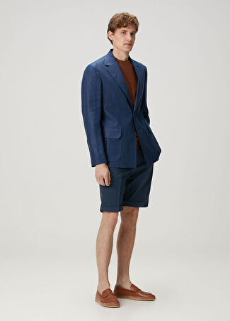 Corneliani Erkek Lacivert Bermuda 52 It