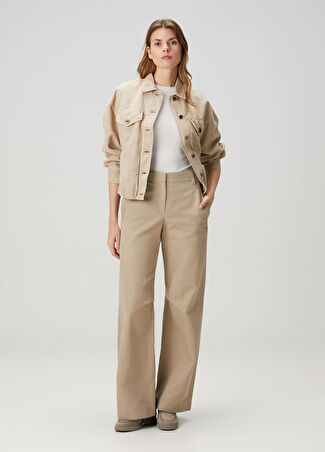 Brunello Cucinelli Kadın Bej Pantolon 36 It