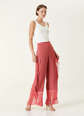 Taller Marmo Kadın Pembe Püskül Detaylı Pantolon 40 It