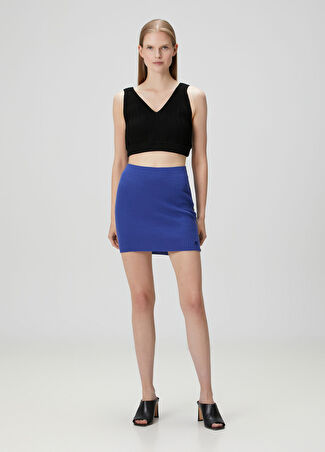Courreges Kadın Mavi Mini Etek Xs