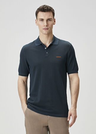 Zegna Erkek Lacivert Polo Yaka T-Shirt 52 It