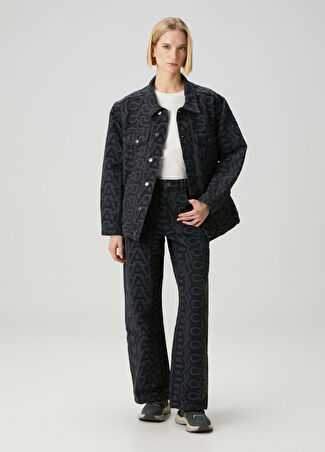 Marc Jacobs Kadın Siyah Monogram Jean Pantolon 25 Us