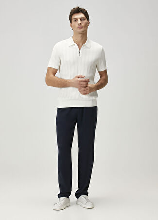 Beymen Collection Collection Erkek Lacivert Beli Kordonlu Lyocell Pantolon 52