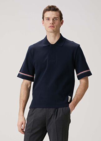Thom Browne Erkek Lacivert Polo Yaka T-Shirt 2 It