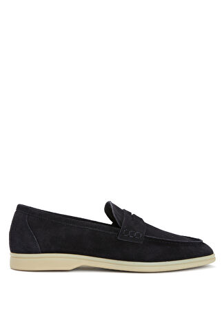 Berwick 1707 Erkek Koyu Mavi Bantlı Süet Loafer Lacivert 41 Uk -1