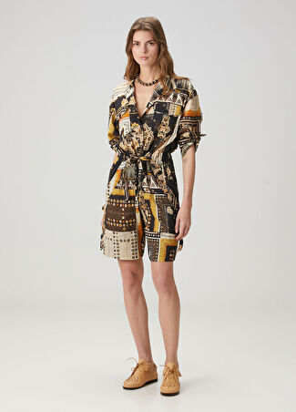 Etoile Isabel Marant Kadın Niely Siyah Desenli Tulum 34 Fr
